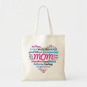 Mama, Wort-Herz - Tragetasche