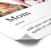 Mama Wörterbuch - Definition - FotoCollage Poster (Ecke)