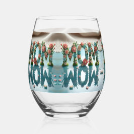 Mama Wow Blumenreflexion  Weinglas Ohne Stiel
