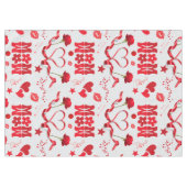 MAMA/WOW: Ein roter Liebe-Brief auf grau | Tischdecke (Vorderseite (Horizontal))