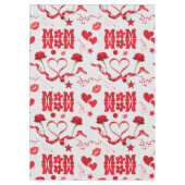 MAMA/WOW: Ein roter Liebe-Brief auf grau | Tischdecke (Vorderseite)