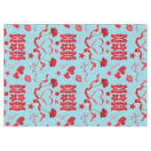 MAMA/WOW: Eine Liebe in Rot auf Blau | Tischdecke (Vorderseite (Horizontal))