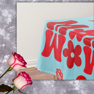 MAMA/WOW: Eine Liebe in Rot auf Blau | Tischdecke