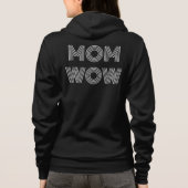 MAMA WOW grau auf rot | Hoodie (Rückseite)