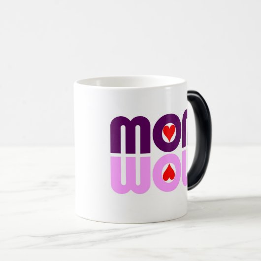 MAMA wow Herz-Reflexions-Kaffee-Tasse Verwandlungstasse (VorderseiteRechts)