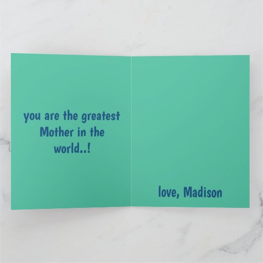 Mama Wow Muttertag Karte (Innenseite)