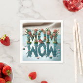 Mama Wow Verziert Floral Serviette (Beispiel)