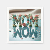 Mama Wow Verziert Floral Serviette (Vorderseite)