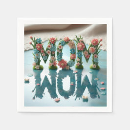 Mama Wow Verziert Floral Serviette