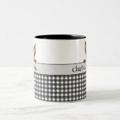 Mama Yorkie Custom Zweifarbige Tasse (Mittel)