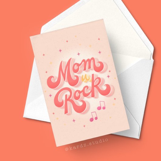 Mama You Rock Typografy Mütter Day Karte