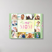 Mama Zitat Das Herz der Familie Grün 12 Foto Leinwanddruck (Vorderseite)