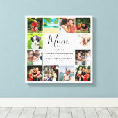 Mama Zitat Elegantes Script 12 FotoCollage Leinwanddruck (Insitu (Holzboden))