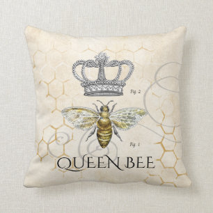 Mama Zitat Queen Bee Monogramm Kissen
