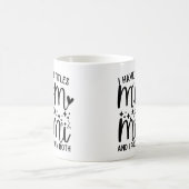Mama Zitat Sprichwort Ich habe zwei Titel Mama und Kaffeetasse (Mittel)