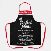 Mama Zitate, perfekte Mama Rezept Personalisierte Schürze (Vorderseite)