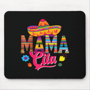Mama zitiert fünf mexikanischer Mai-Hut Familie Mousepad