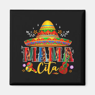 Mama zitiert fünf mexikanischer Mai-Sombrero-Famil Magnet