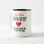 Mama zitiert zweifarbige tasse (Vorderseite Links)