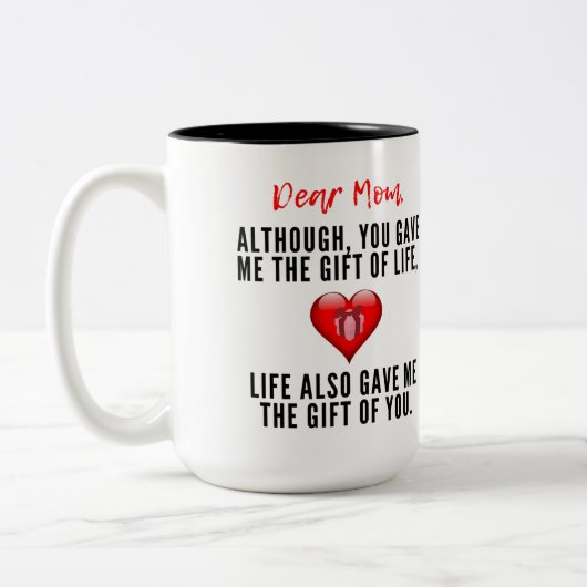 Mama zitiert zweifarbige tasse (Links)
