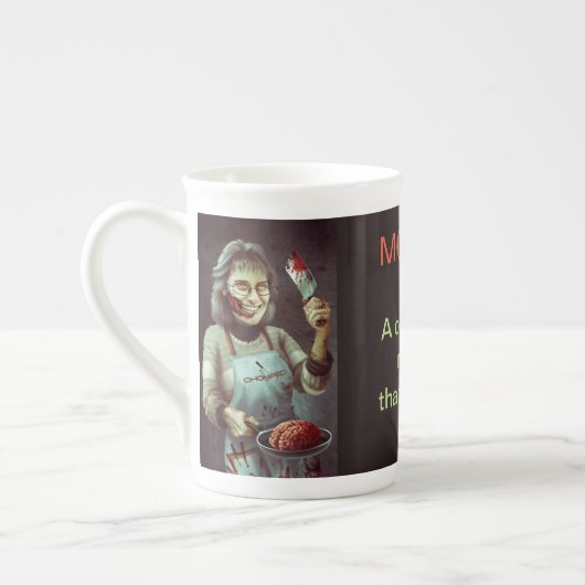 Mama-Zombie-Tasse Porzellantasse (Links)