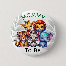 Mama | Zoo Animals Baby Dusche Button