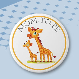 Mama zu Babydusche Giraffe Button