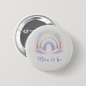 Mama-zu-be-Taste bei Pastel-Regenbogen - Personali Button (Vorne & Hinten)