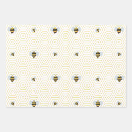 Mama zu BEE Baby Shower Wrapping Paper Geschenkpapier Set