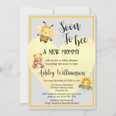 Mama-zu-Bee Honey Bear Baby Dusche Einladung (Vorderseite)