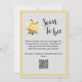 Mama-zu-Bee Honey Bear Baby Dusche Einladung (Rückseite)