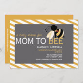 Mama-zu-BIENE Babyparty-Einladung - Bienenwabe Einladung (Vorne/Hinten)