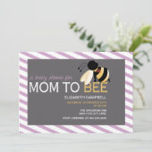 Mama-zu-BIENE Babyparty-Einladung - schäbige Einladung (Stehend Vorderseite)