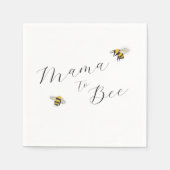 Mama zu Biene Honigwabe Serviette (Vorderseite)