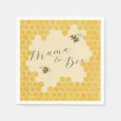 Mama zu Bienenhonigwabe Serviette (Vorderseite)