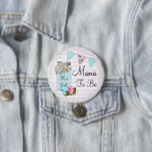 Mama zu Blue Mason Jar Rustic Button (Beispiel)
