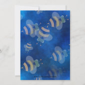 Mama zu Blue & Yellow Unisex Kinderdusche Einladung (Rückseite)