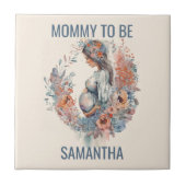 Mama zu Blumenwasser Muttertag Fliese (Vorderseite)