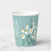 Mama zu duschen Blütenbaby dusche neues Baby Pappbecher (Rückseite)