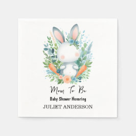 Mama zu Ear Hop Blue Pink Bunny Baby Dusche Serviette