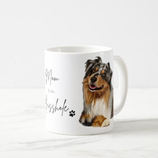 Mama zu einer australischen Shepherd-Tasse Kaffeetasse (VorderseiteRechts)