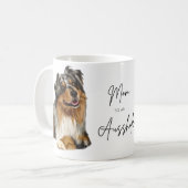 Mama zu einer australischen Shepherd-Tasse Kaffeetasse (Vorderseite Links)