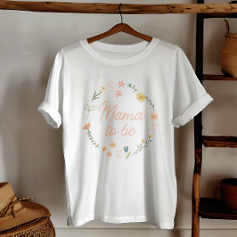 Mama zu eleganten Wildblumen T-Shirt