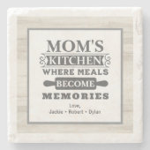 Mama zu Erinnerungen Rustikale Küche Steinuntersetzer (Vorderseite)