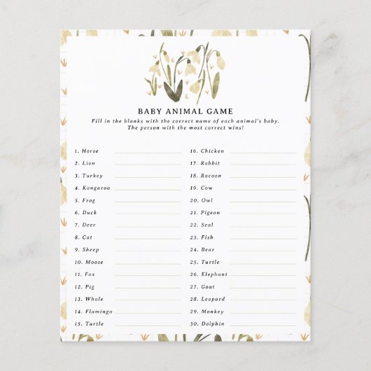 Mama zu florierender Babydusche neues Kinderspiel Flyer (Vorne)