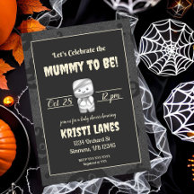 Mama zu Halloween Baby Shower Einladung