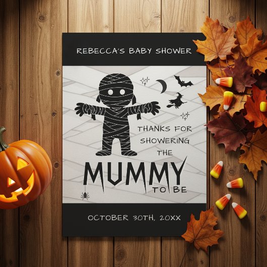 Mama zu Halloween Baby ShowFoto Dankeskarte