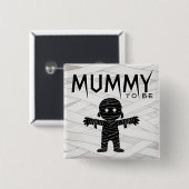 Mama zu Halloween Baby Showmutter Button (Vorne & Hinten)