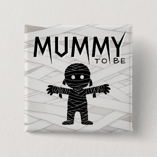 Mama zu Halloween Baby Showmutter Button (Vorderseite)
