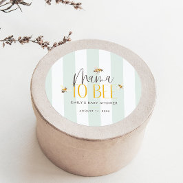 Mama zu Honey Green Baby Shower Runder Aufkleber